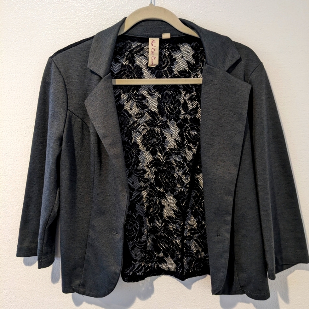 Lace Back Blazer